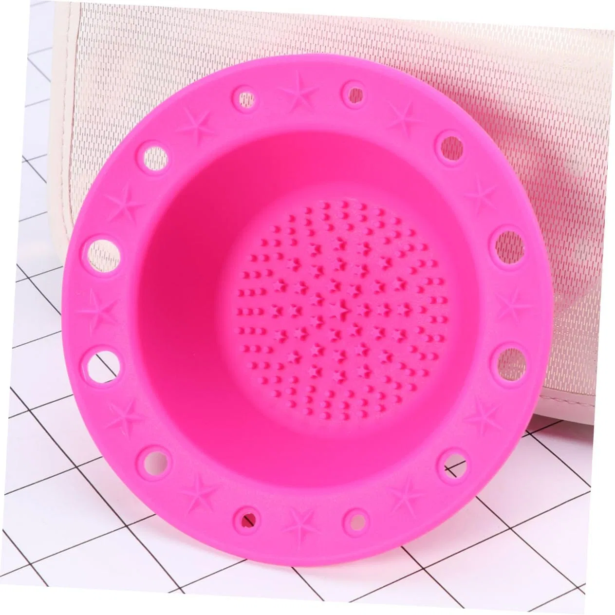 Коврик для чистки кистей Healeved розовый 12x12x39 см — фото 4