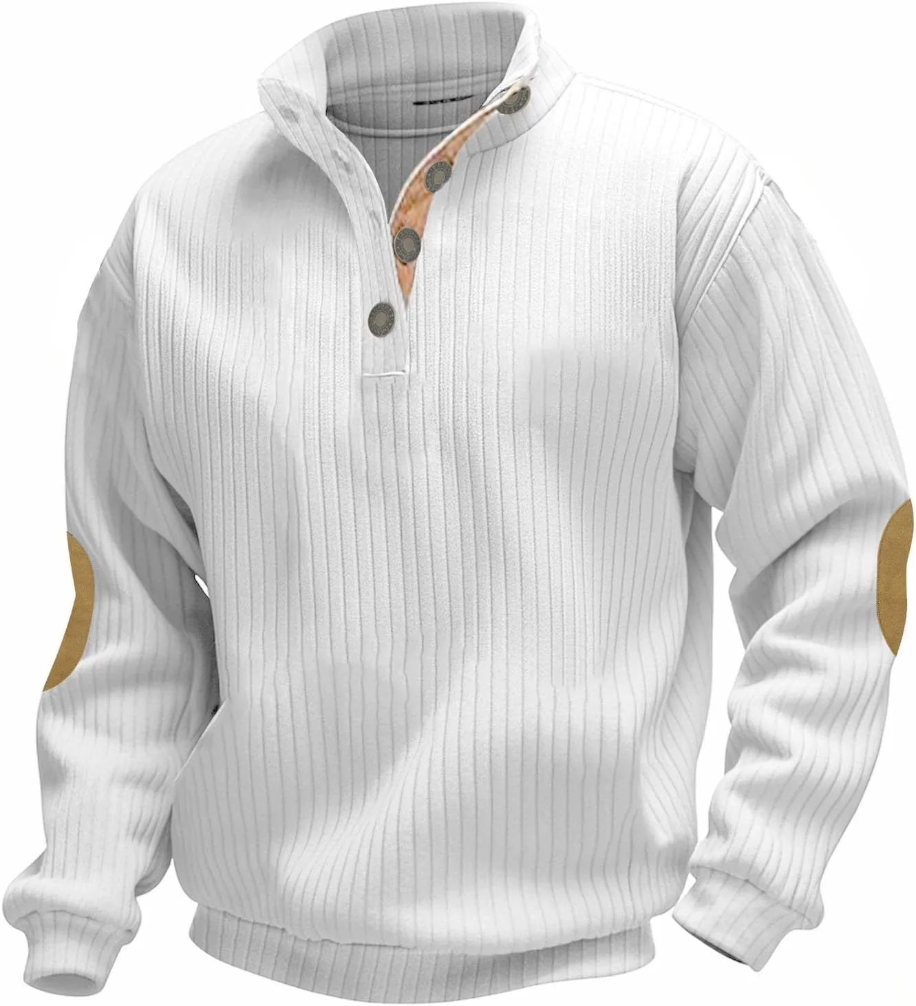 

Мужской свитшот с воротником стойкой и металлическими пуговицами