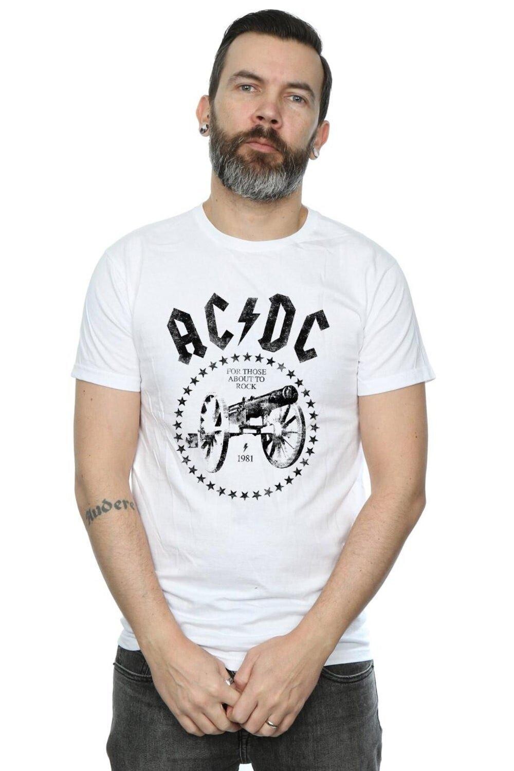 

Футболка «Мы приветствуем тебя Кэннон» AC/DC, белый