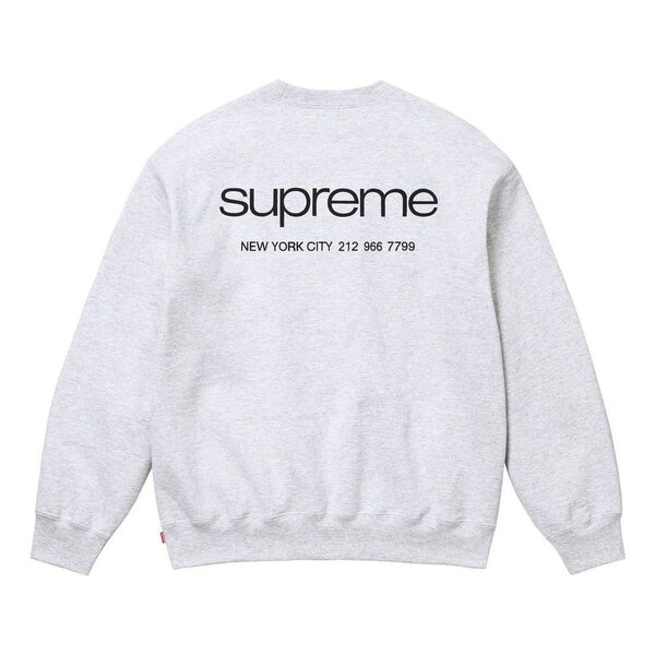 

Свитер fw23 week10 nyc crewneck logo sweater 'white' Supreme, белый