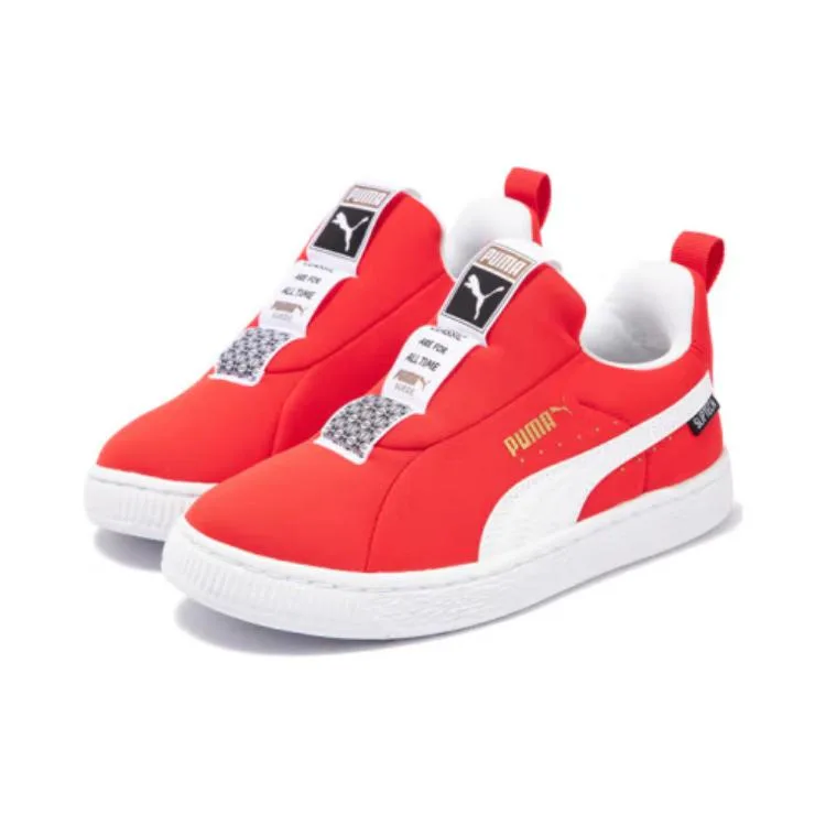 PUMA Детские скейтерские кроссовки low top красные белые нескользящие износостойкие легкие — фото 4
