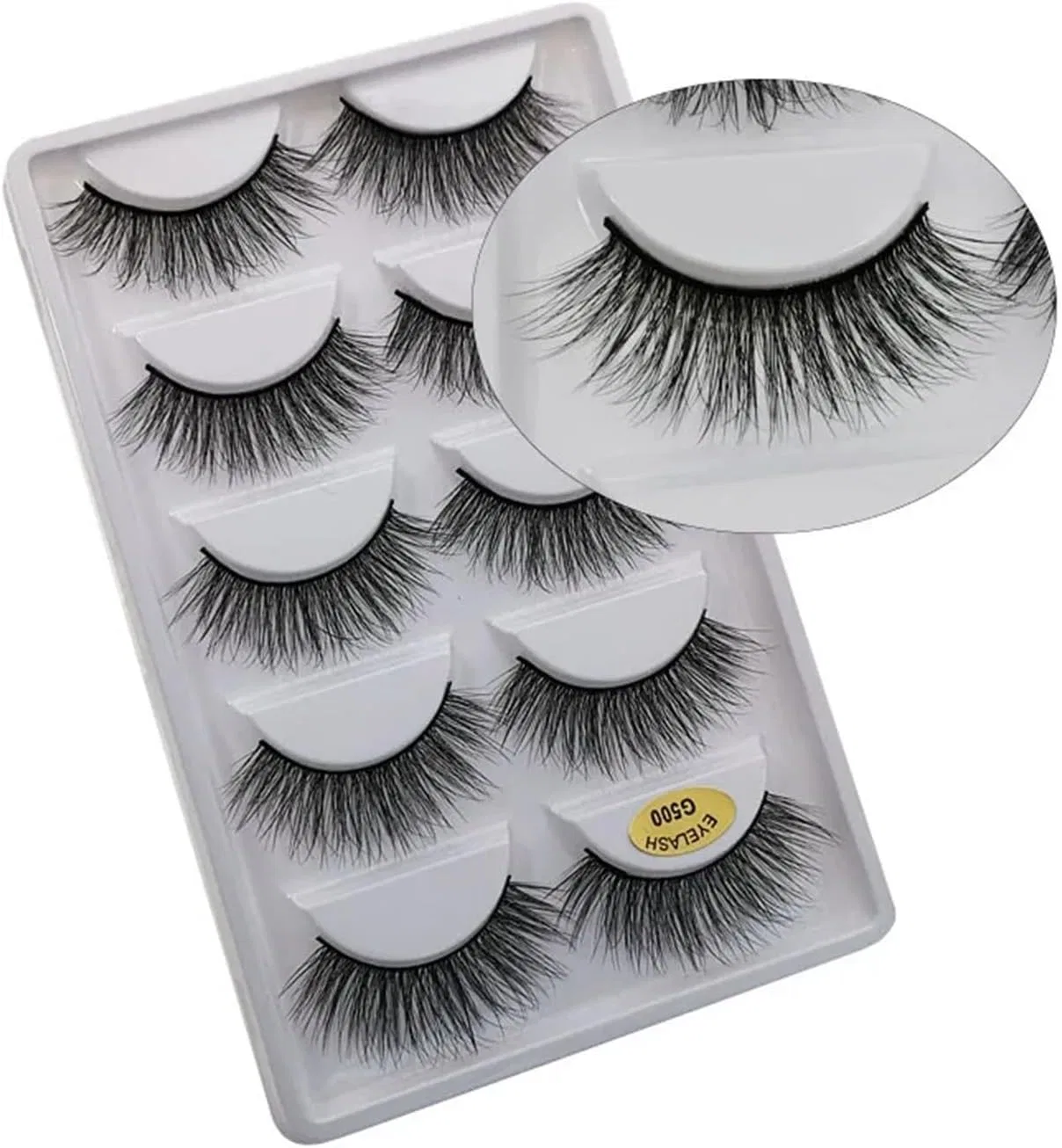 Ресницы UAMOU 3D Fake Mink Natural Long Soft, 50 пар, цвет G500