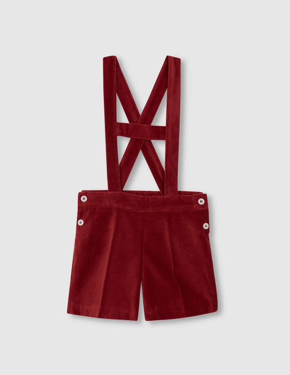 

Вельветовые детские шорты Gocco, гранатовый