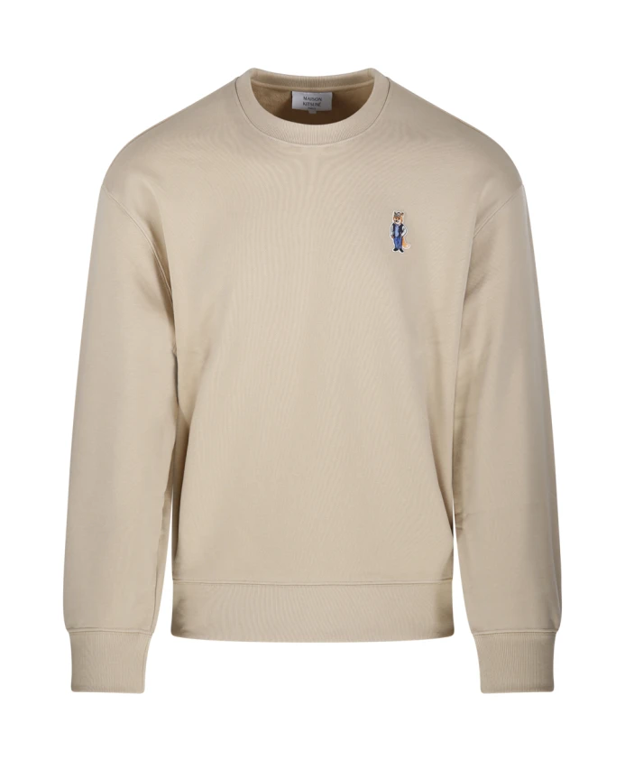 

Удобная толстовка Fuchs бежевого цвета. Maison Kitsunã, бежевый