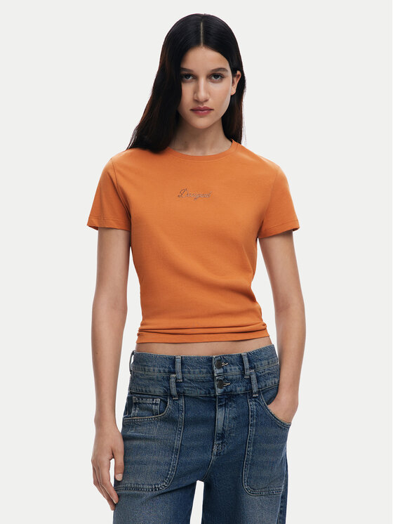 

Футболка обычного кроя 25SWTK15 Desigual, оранжевый