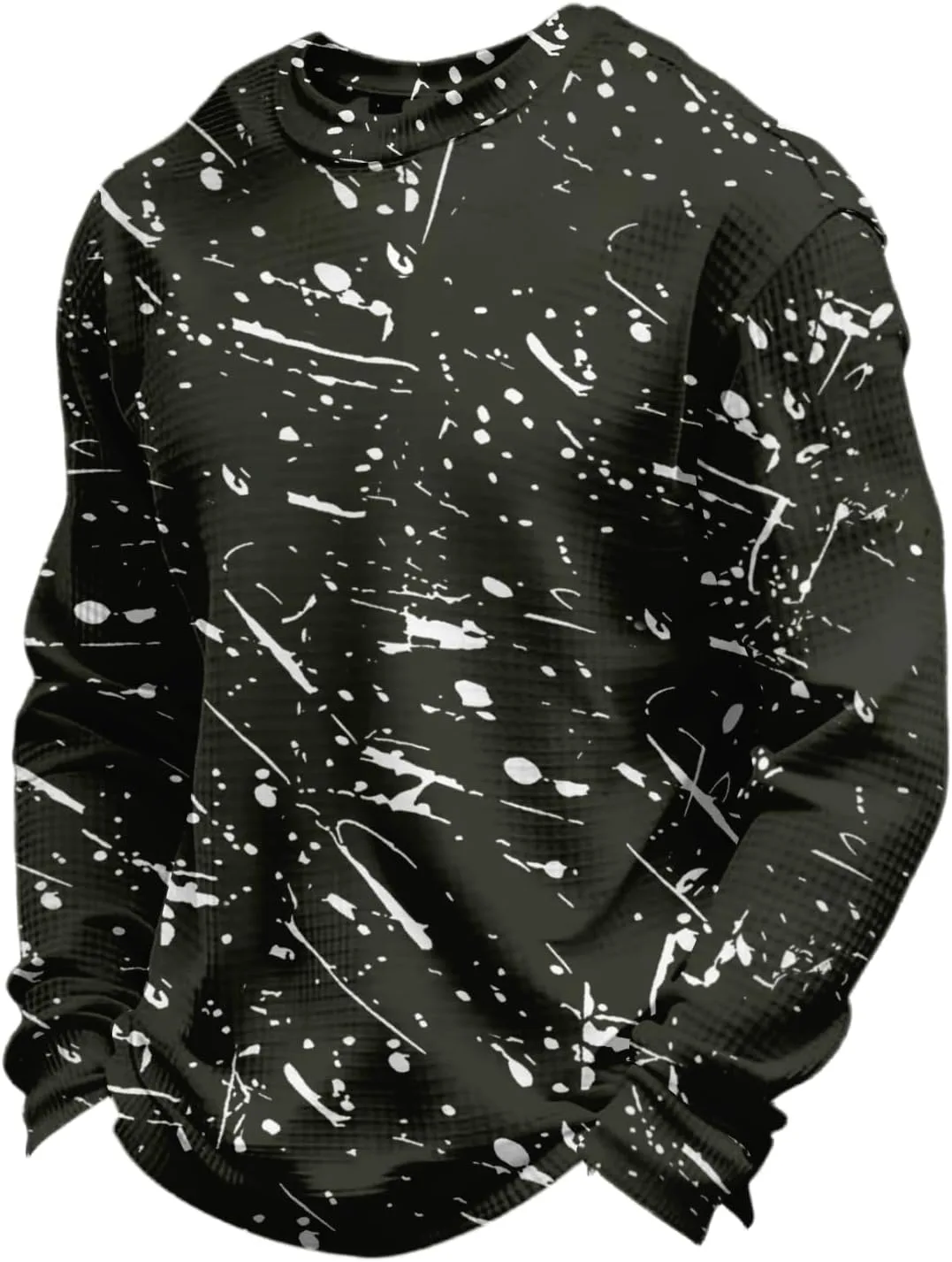 

Мужская футболка с длинным рукавом и круглым вырезом lopmou