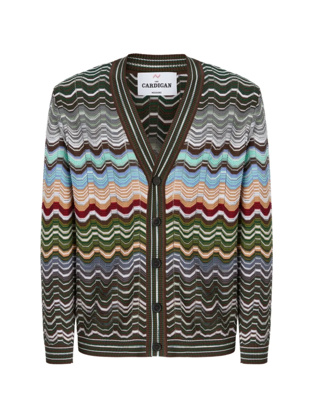 

Кардиган с зигзагообразным узором Missoni, зеленый