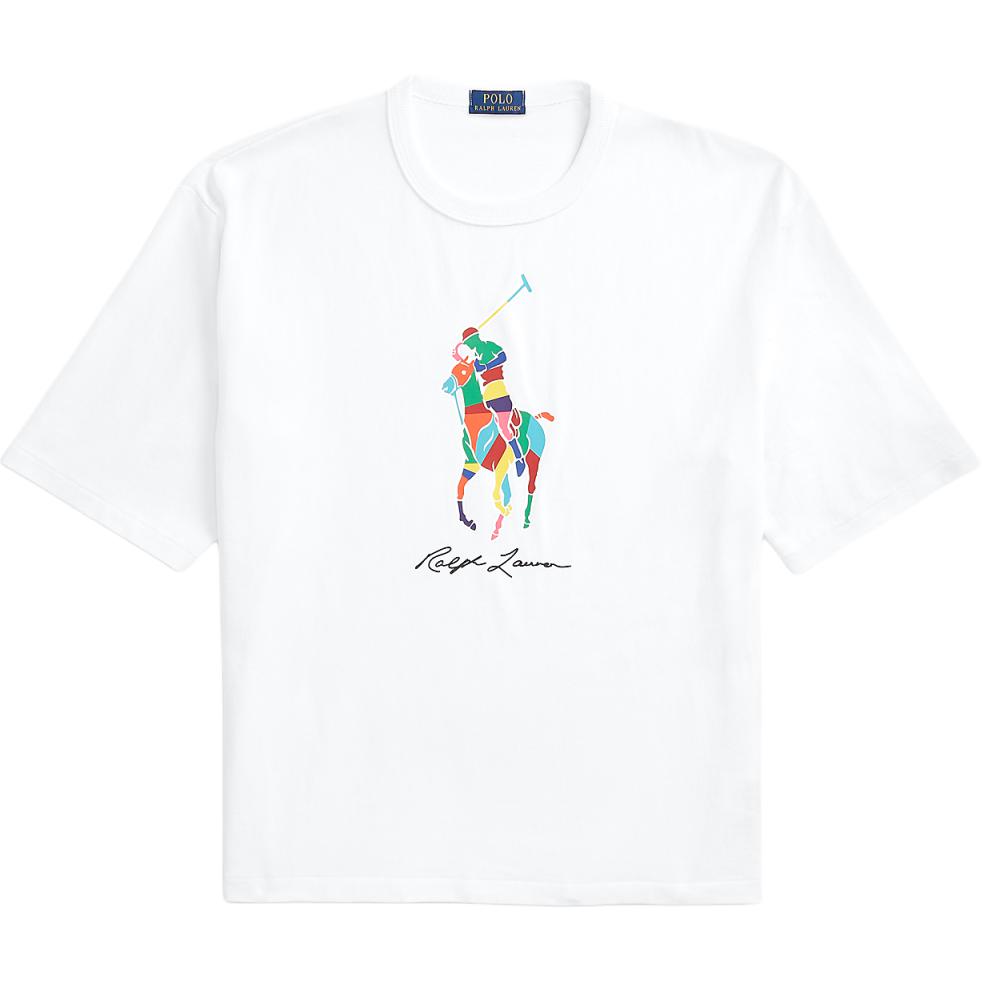 

Футболка Polo Ralph Lauren мужская белая с принтом логотипа Малайзия свободного кроя с коротким рукавом