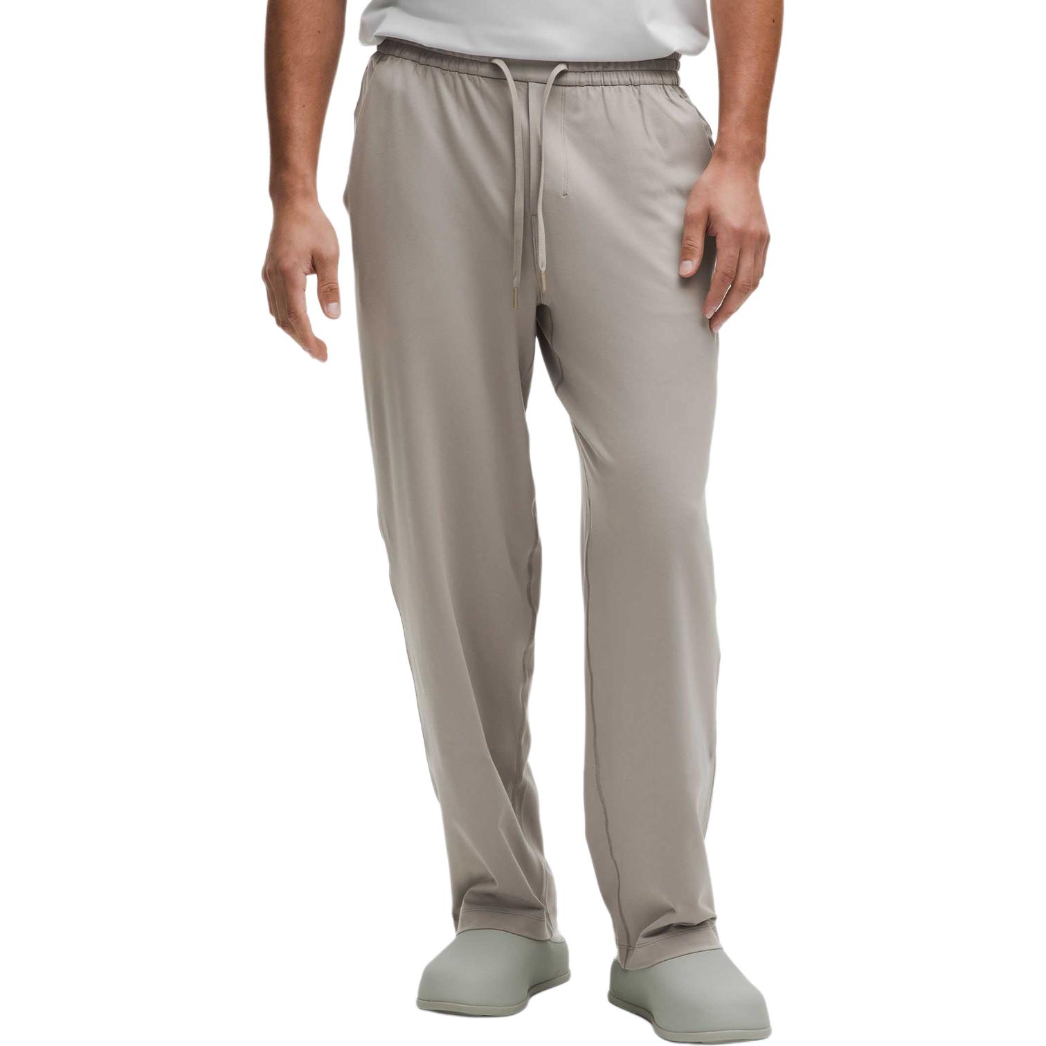 

Мужские мягкие джерси SS25 вязаные спортивные штаны Lululemon, коричневый серый