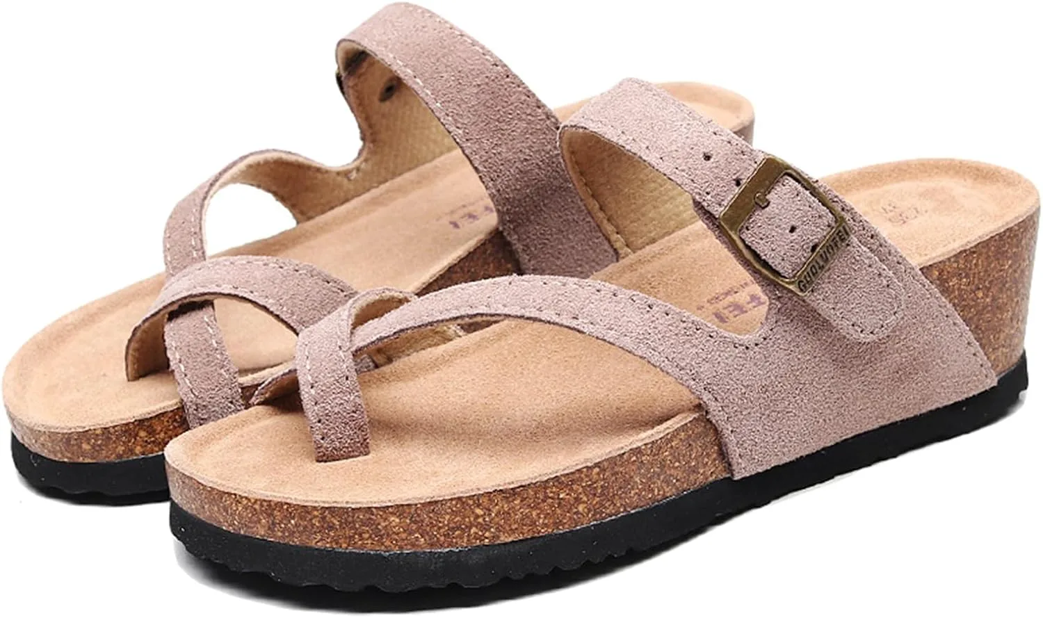 Ladies Summer Plantar Fasciitis Wedge Slippers/Comfy Orthopedic Toe Ring Travel Flip Flops/Casual Orthopedic Beach Сандалии WCXTY, коричневый
