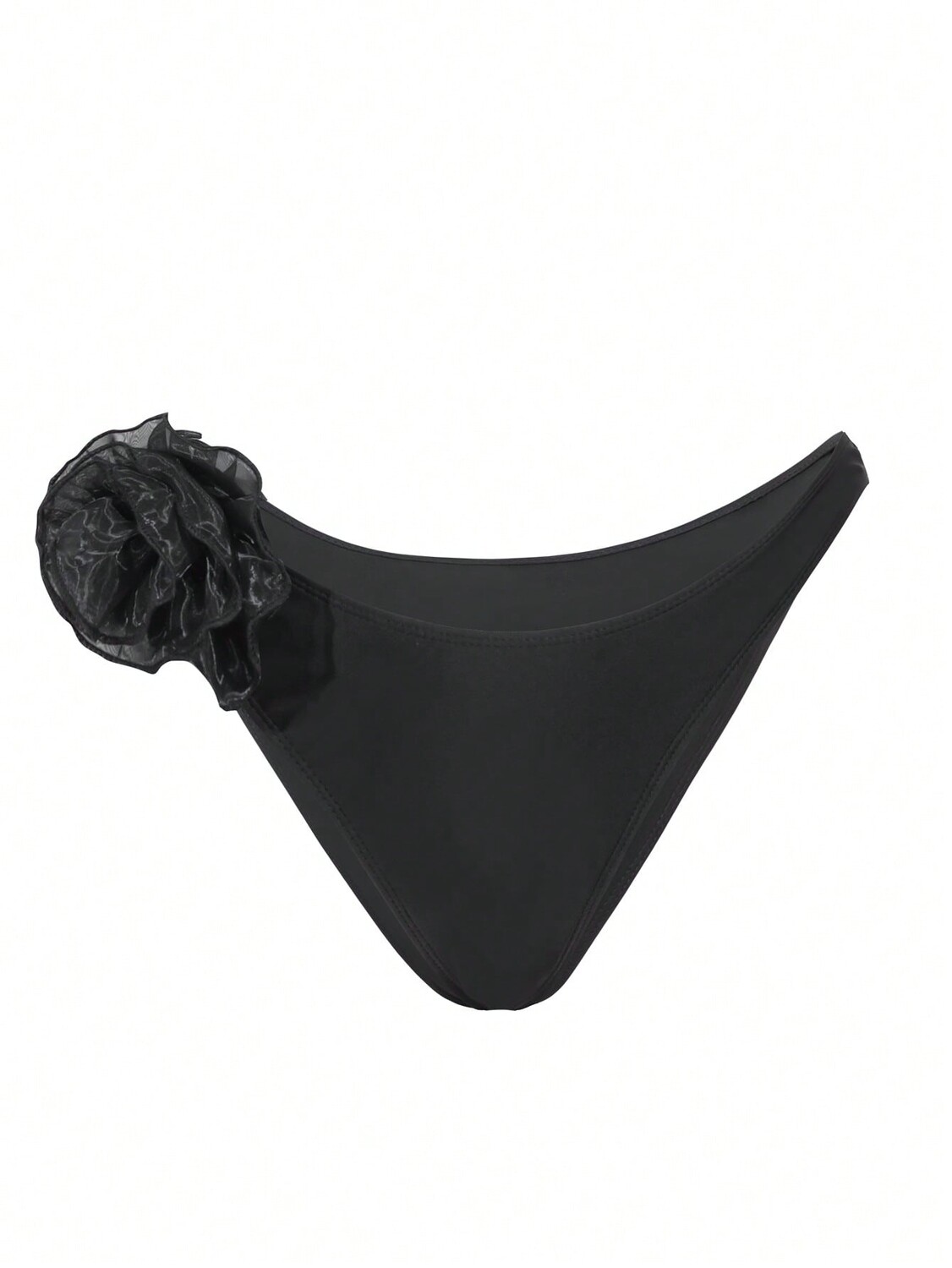 

SHEIN Swim женский однотонный треугольный низ бикини с 3D-цветочным декором, многоцветный