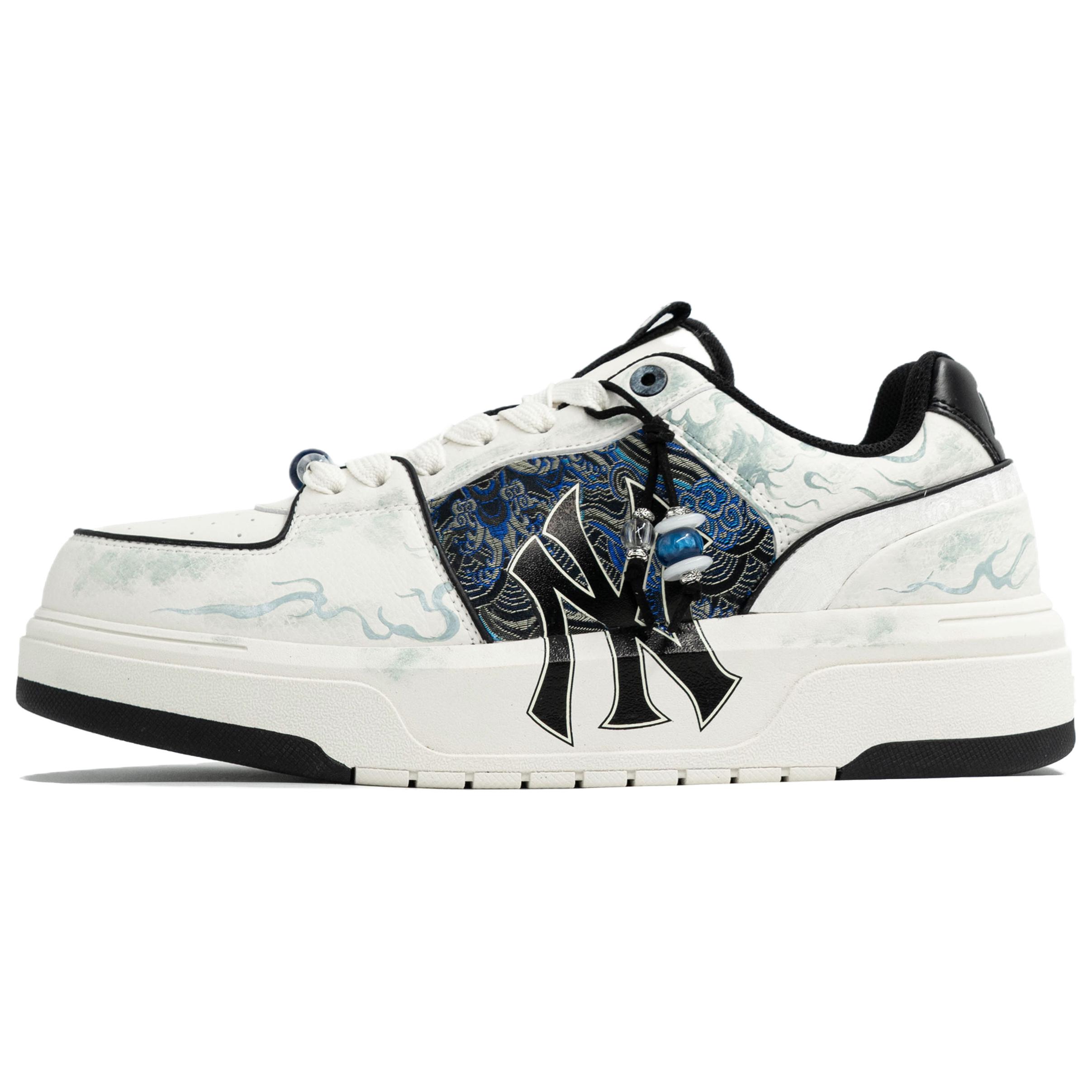 MLB Chunky Liner Kaleidoscope, Lanhu, Shopping Bag Abrasion Resistant Low top Skateboard Shoes Unisex Black White — фото 3