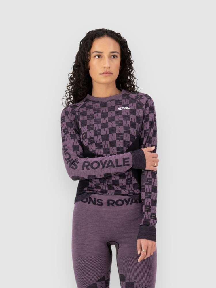 

Функциональная рубашка Mons Royale Ascender Merino Funktionsshirt, mauve/black, Серый, Функциональная рубашка Mons Royale Ascender Merino Funktionsshirt, mauve/black