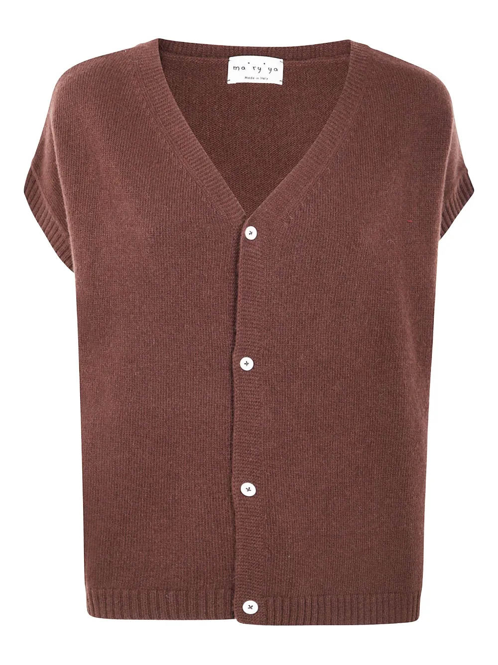 

Вязаный жилет на пуговицах Ma'ry'ya, коричневый