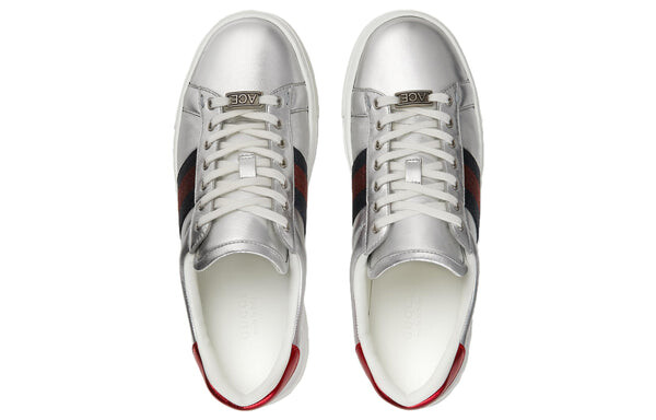 Кроссовки ace 'silver' Gucci, серебряный