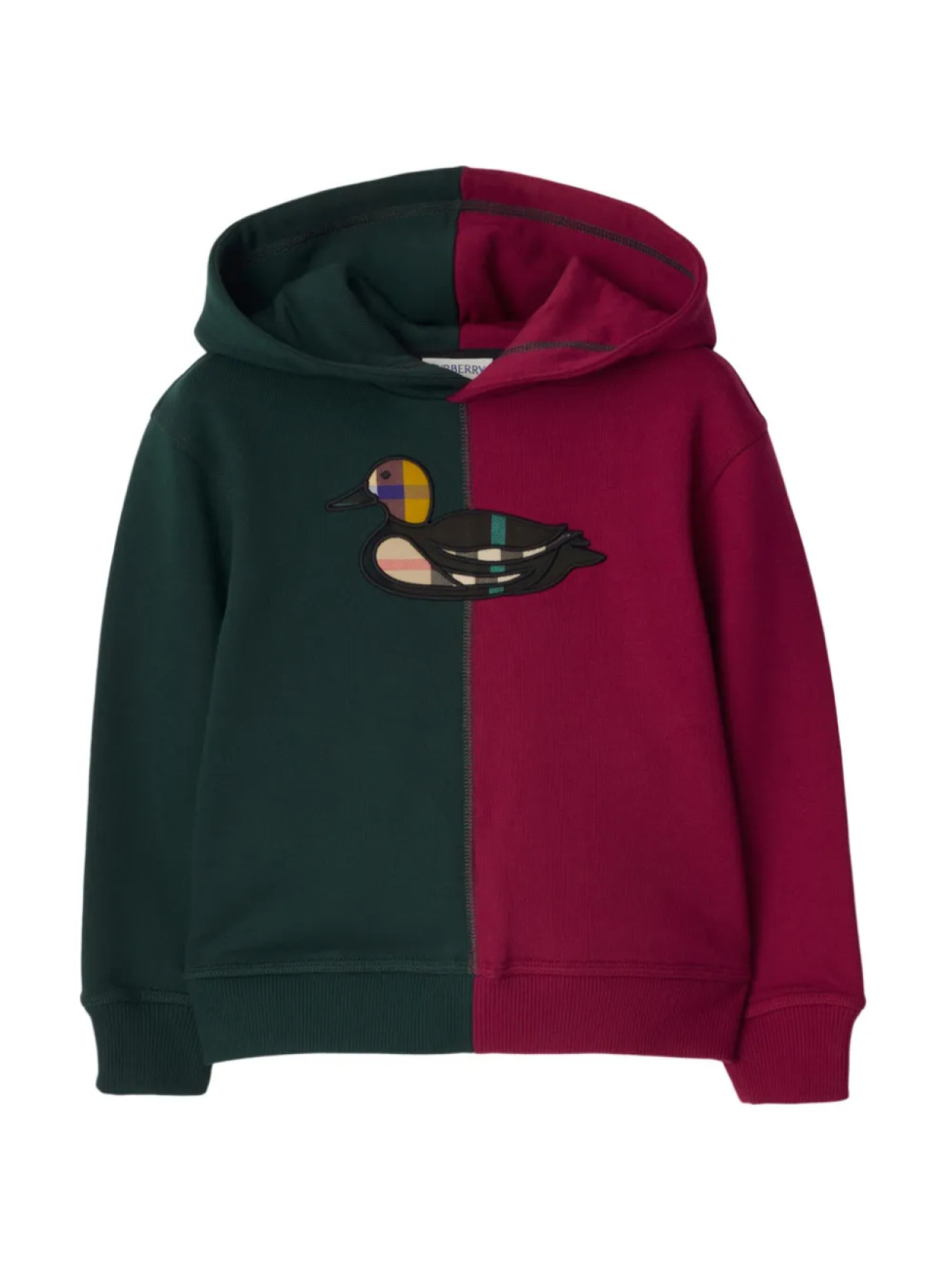 

Burberry Kids худи в стиле колор-блок, зеленый