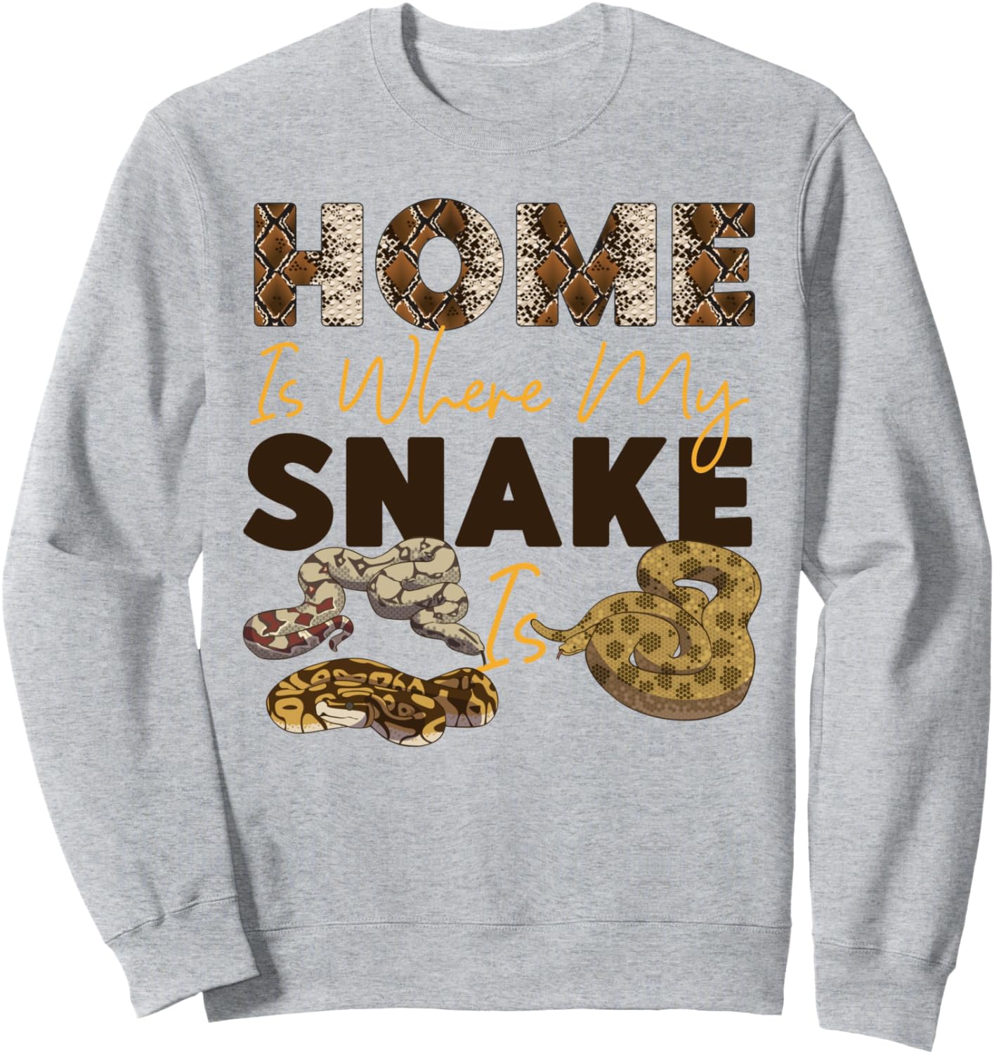 

Толстовка с надписью Дом змеи, где моя змея Snake Reptile Serpent Hs0, серый