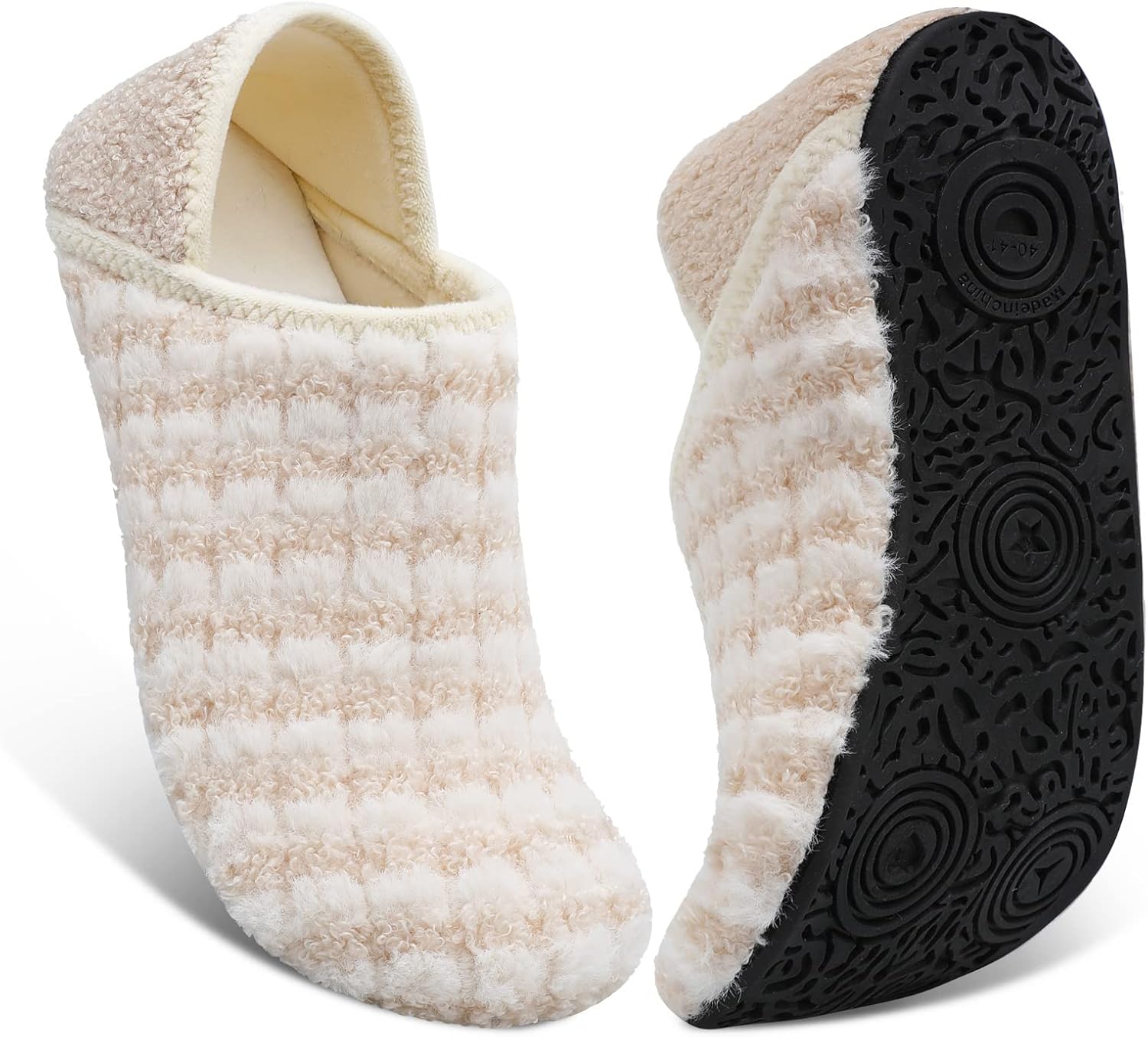 

Женские и мужские тапочки Fires с резиновой подошвой, мягкие и легкие, домашние носочные тапочки для носки дома, нескользящие для использования внутри и снаружи, белый