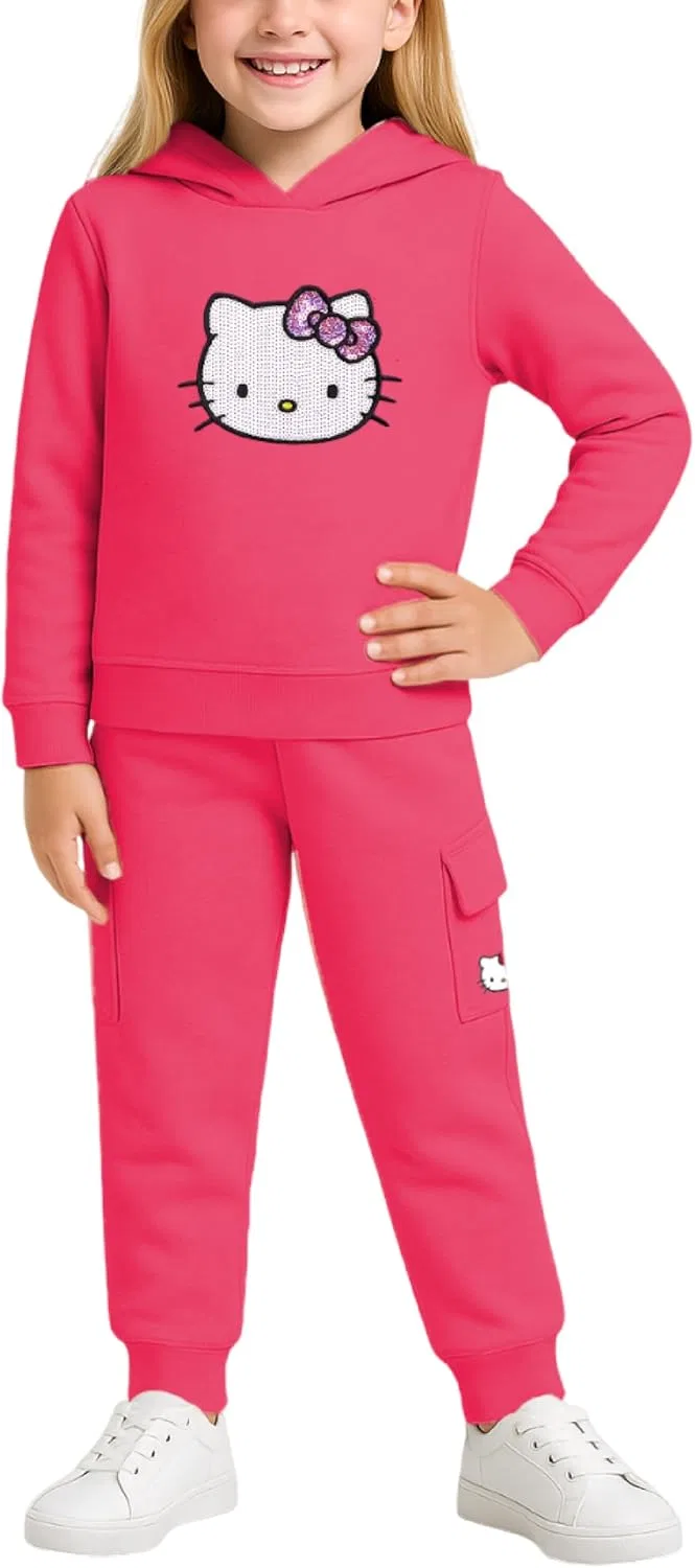 Детский спортивный костюм Hello Kitty из худи и карго-штанов, Fandango Pink