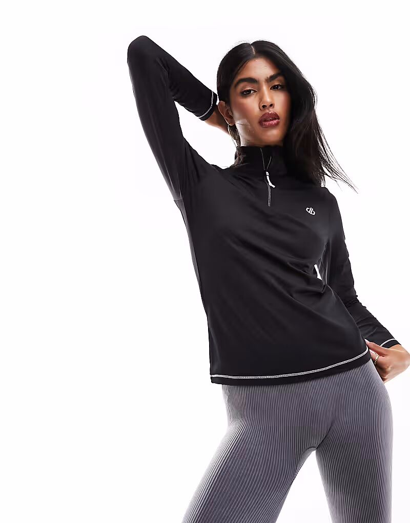 

Эластичный топ среднего слоя Dare2B с молнией 1/4 длины, черный цвет Dare 2B