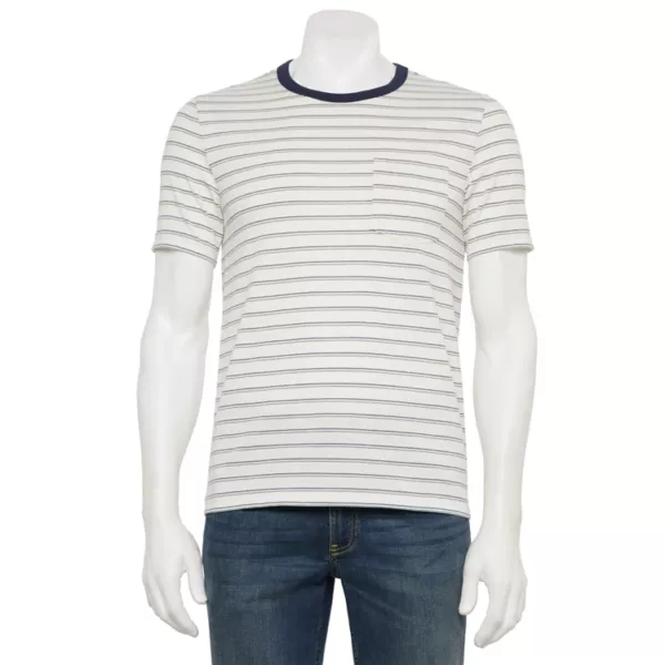 

Мужская трикотажная футболка в полоску с коротким рукавом Thomas Sterling, цвет indigo stripe