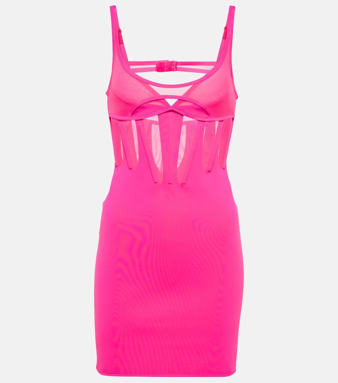 

Мини-платье-бюстье со вставками Mugler, Hot Pink