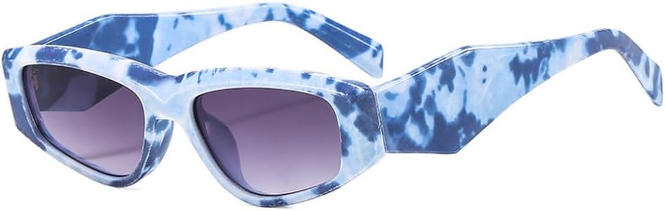 

Ретро-очки необычной формы «кошачий глаз» для женщин, модные солнцезащитные очки UV400 для мужчин, солнцезащитные очки с леопардовым принтом TKKTLLT, Blue Leopard Grey