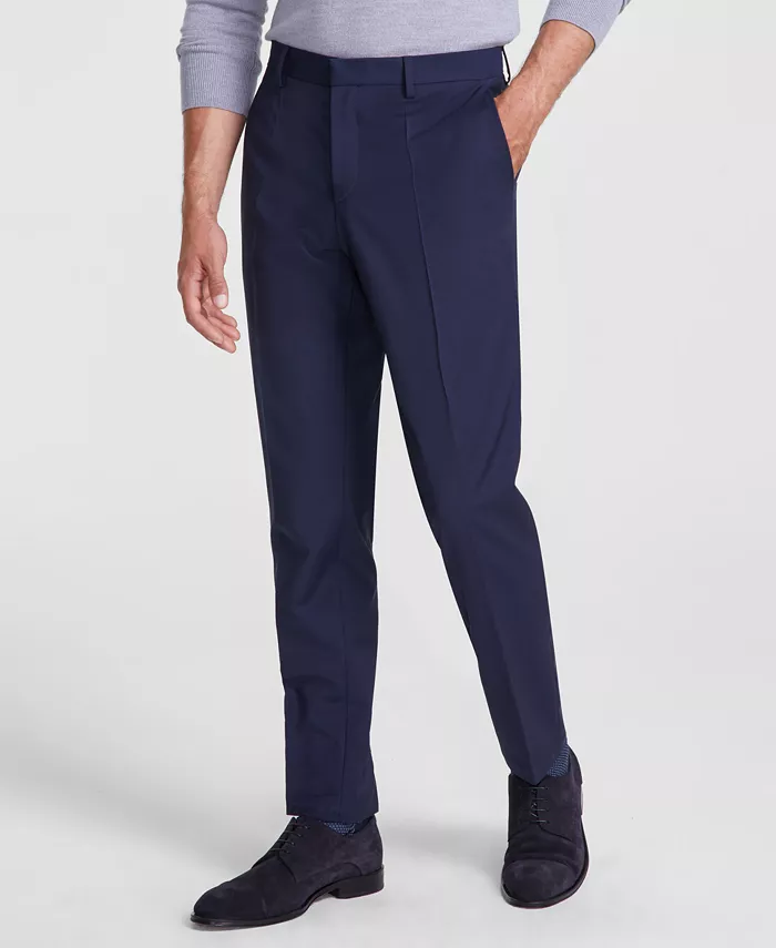 

Мужские классические брюки Superflex Slim-Fit с эластичной тканью Hugo Boss, синий