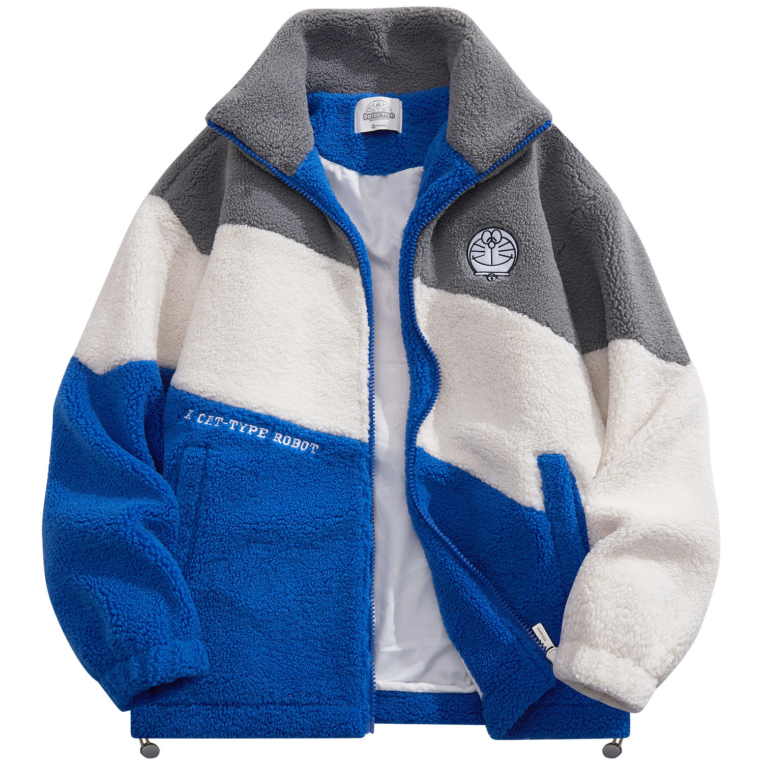 

Doraemon Осенне-зимнее пальто из бархата унисекс, Colorful Blue