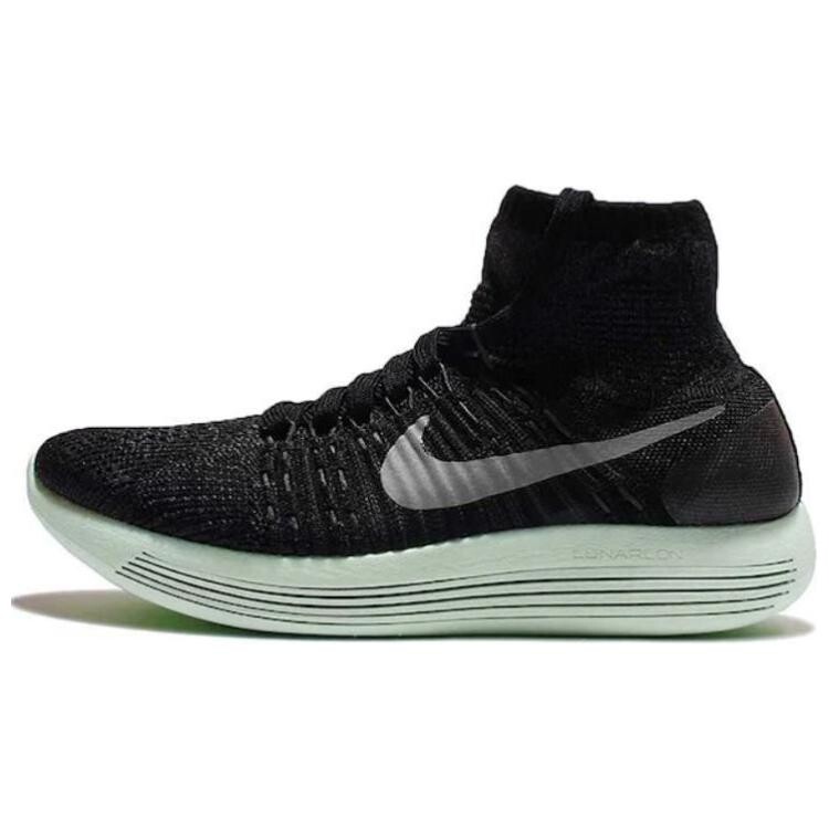 

Кроссовки Nike Lunarepic Flyknit LB Black Metallic Silver Women's, черный/зеленый