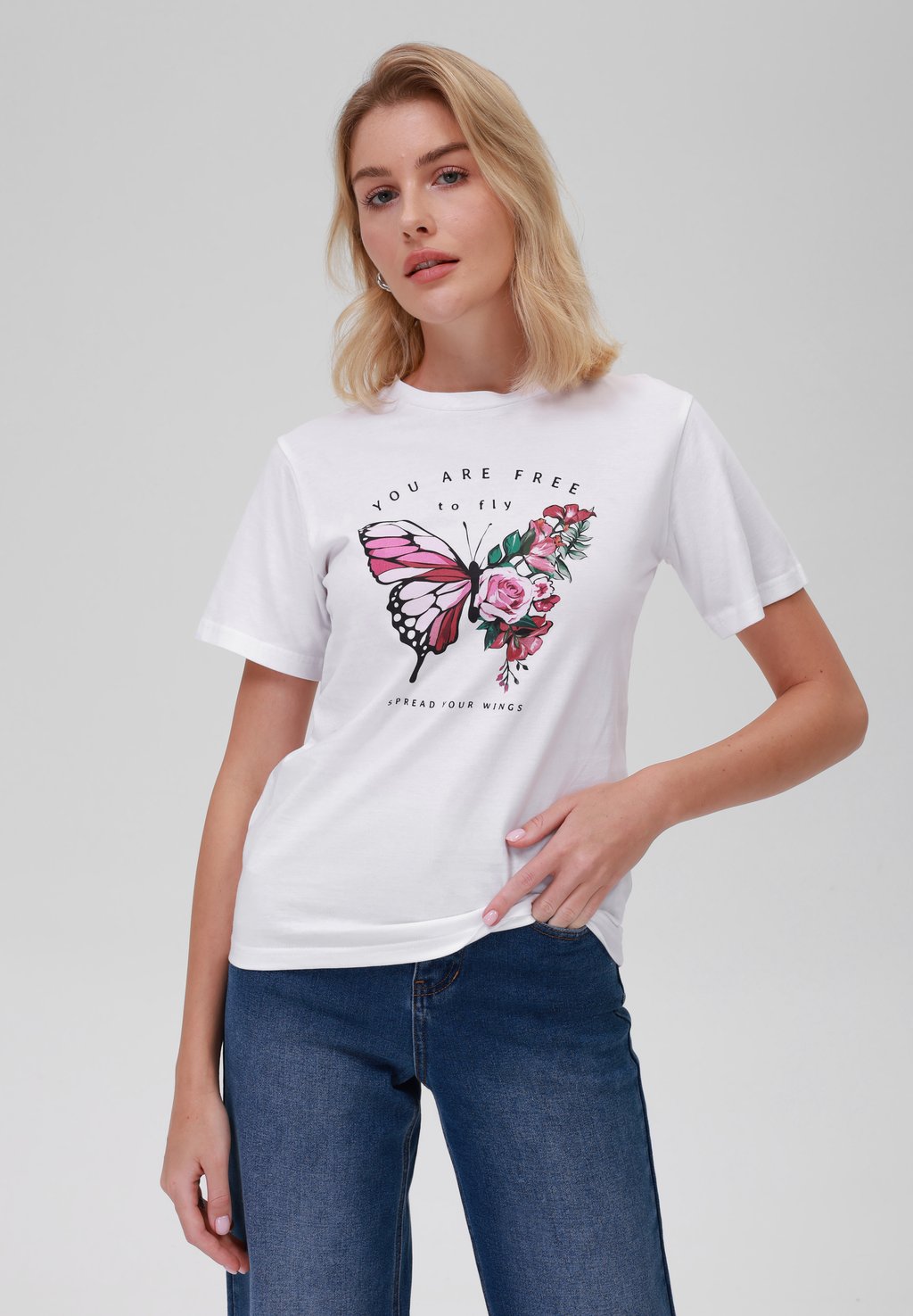 

Футболка с принтом Anna Field, белый