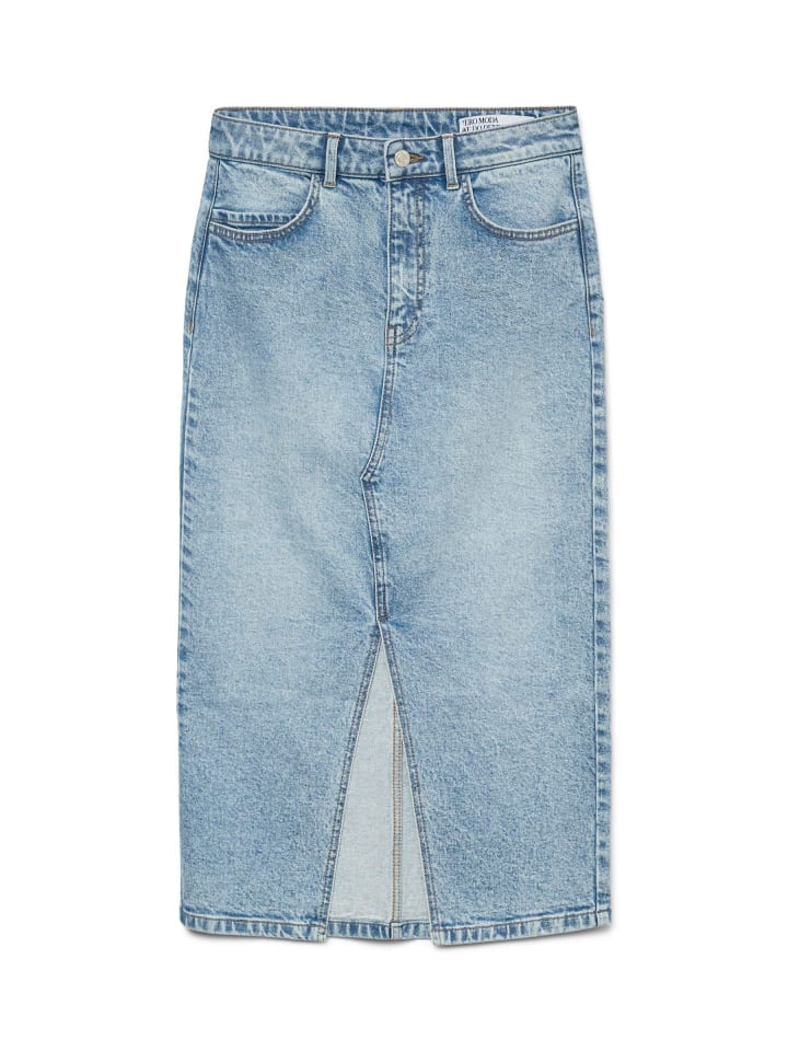 

Юбка до колена Vero Moda, светло-синий деним