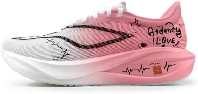 

Мужские беговые кроссовки с углеродной плитой, легкие, дышащие, с амортизацией, для ходьбы, тенниса, нескользящие спортивные обувь Generic, розовый