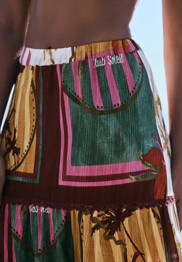 Юбка макси Next, red/yellow floral print, красный/желтый цветочный принт — фото 4