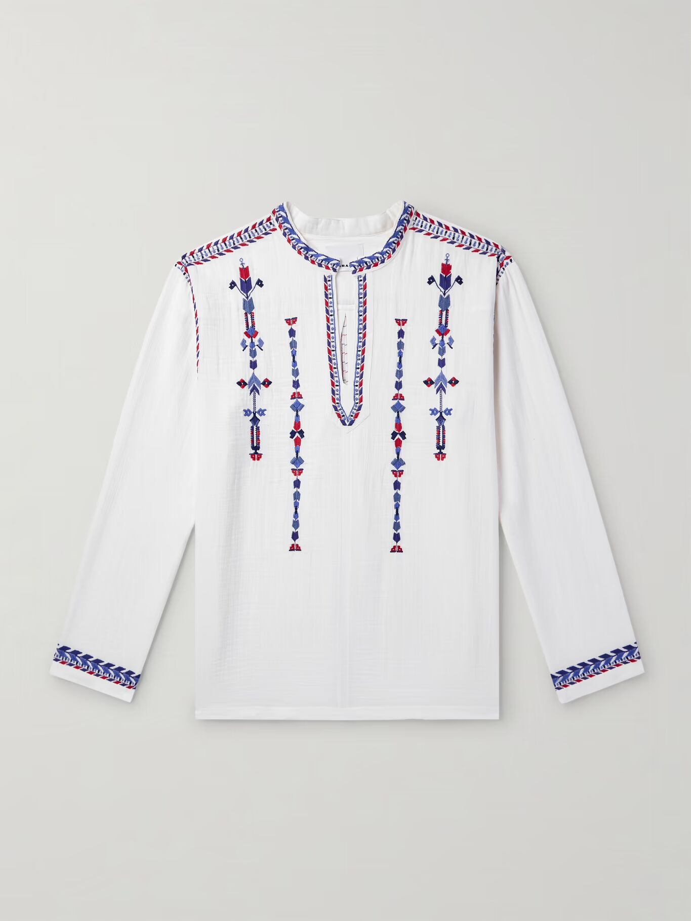 

Рубашка Zakaria из вышитого фактурного хлопка ISABEL MARANT, белый