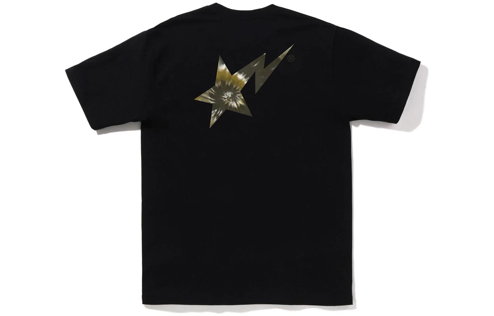 Bape Tie Dye Bape Sta Logo футболка A BATHING APE, желтый letter — фото 3