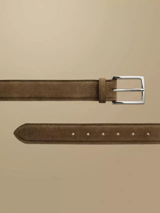 

Ремень Charles Tyrwhitt Made in England Suede, цвет tobacco brown