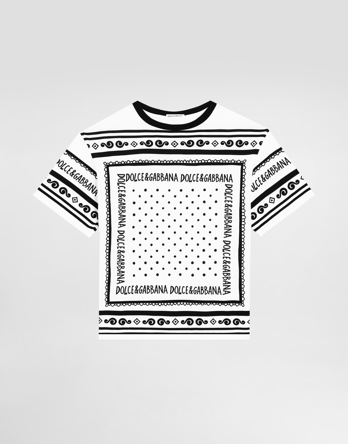 

Футболка из джерси с принтом бандана Dolce&Gabbana, мультиколор