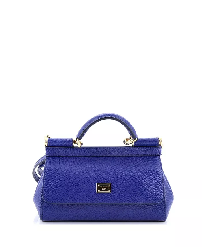 

Маленькая кожаная сумка East West Miss Sicily Pre-Owned Dolce & Gabbana, синий