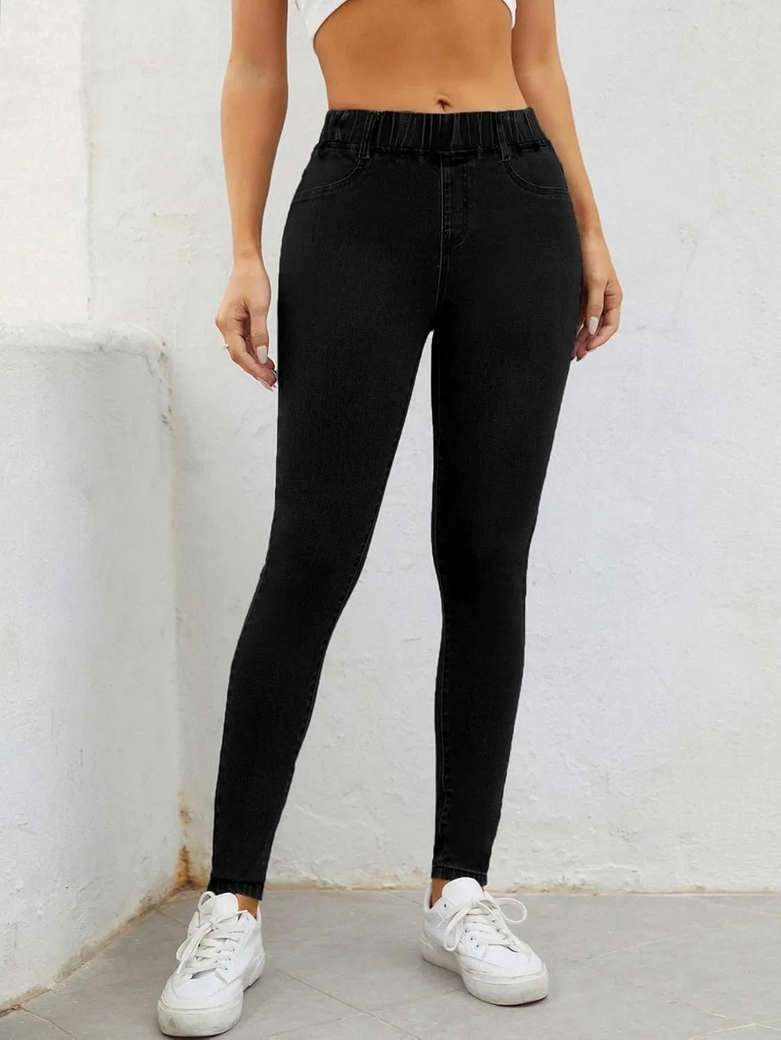 Джинсы, мешковатый крой, черный — фото 3