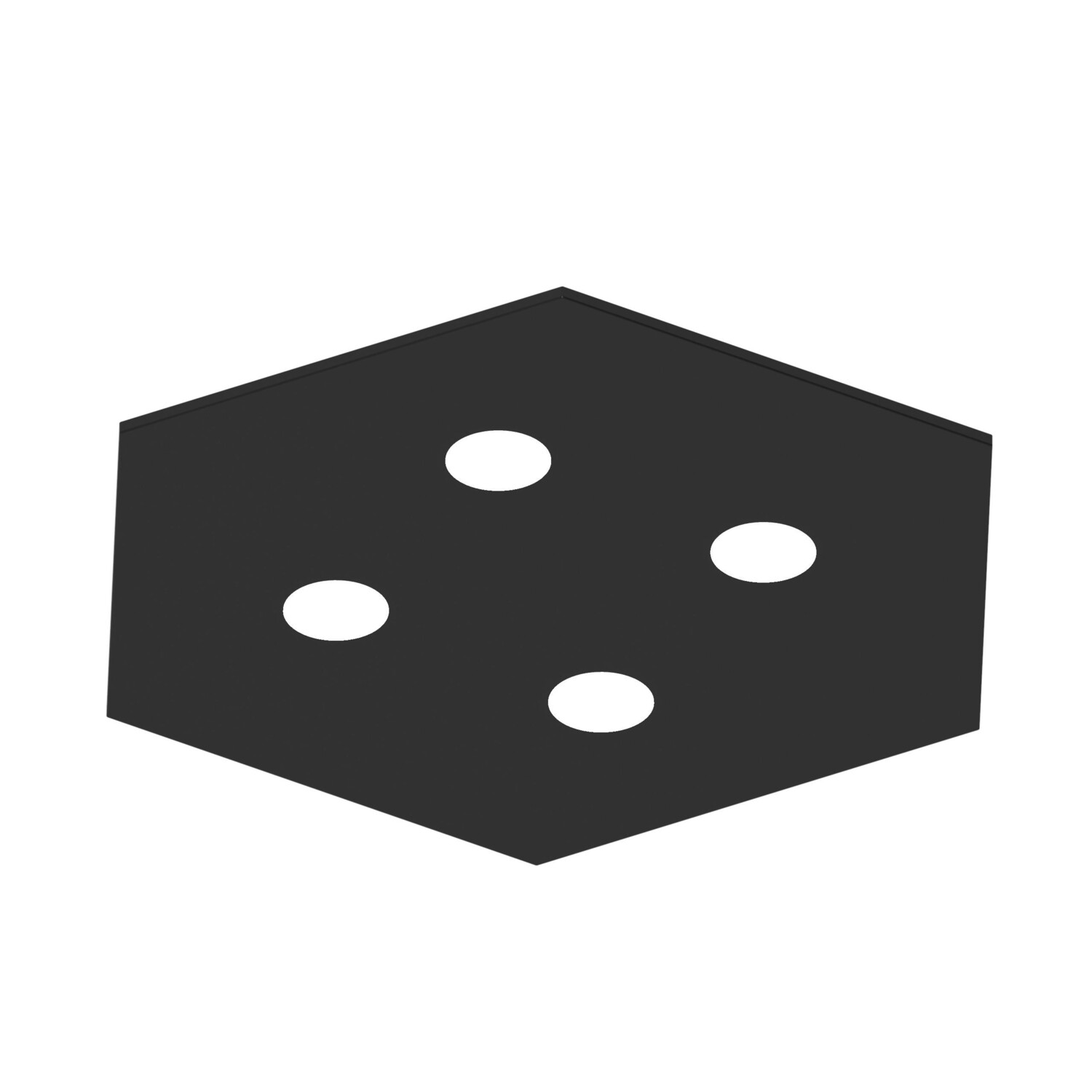 

Потолочный светильник Lumicom, 55x65x4 см, черный глянцевый