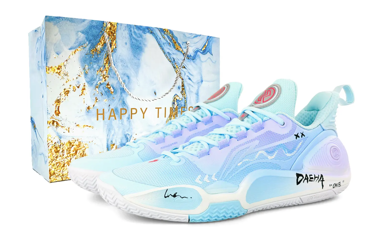 

Мужские низкие баскетбольные кроссовки LiNing Speed 9 с амортизацией, противоскользящей и износостойкой подошвой., riding the waves (special shopping bag included)