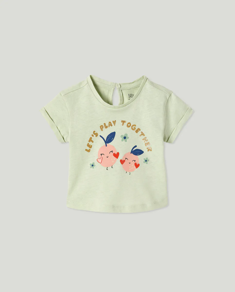 

Детская футболка с коротким рукавом для девочки Baby El Corte Inglés, светло-зеленый