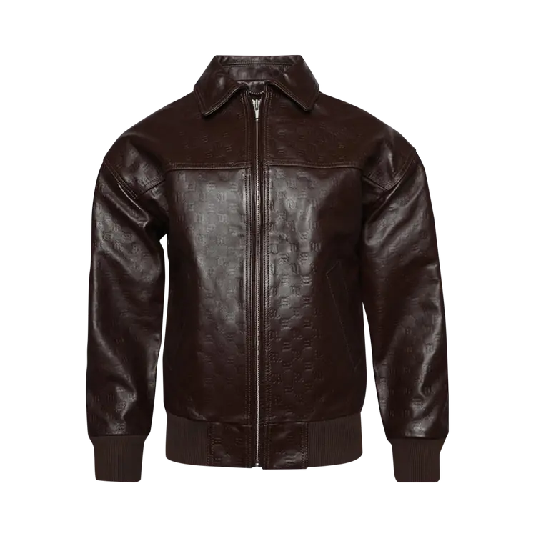 

Куртка MISBHV Monogram Embossed Bandit Leather 'Brown', коричневый