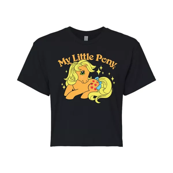 

Детская укороченная футболка My Little Pony с Эпплджек Licensed Character, черный