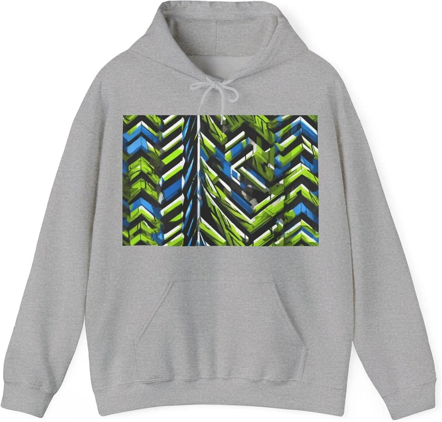 boostlete-rise-grind-pattern-chevron-isometric-0195 — Толстовка с капюшоном унисекс из плотной смесовой ткани (Gildan)