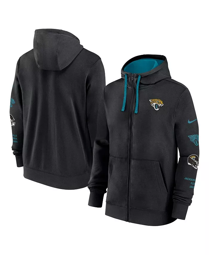 

Мужская черная толстовка с молнией Jacksonville Jaguars Club Nike