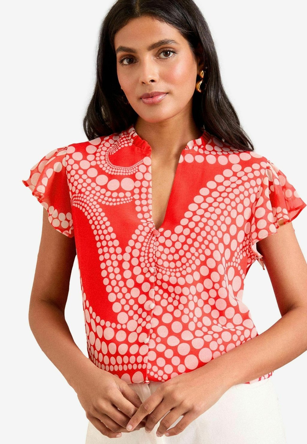 

Блузка на пуговицах REGULAR FIT - SHORT SLEEVE Love & Roses, красный