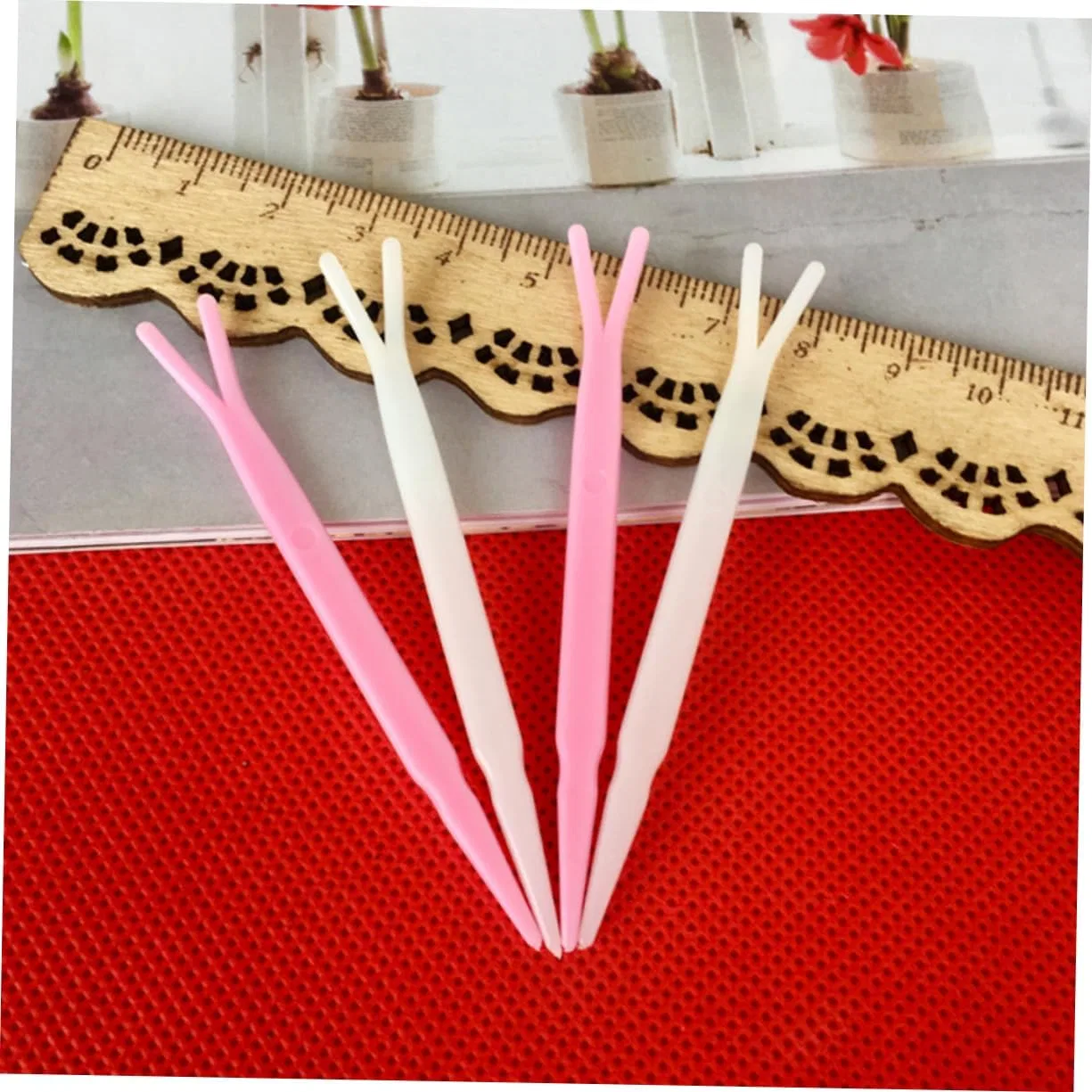 Вилка для наклеек на веки Mikinona 100 штук, Y-образная — фото 3