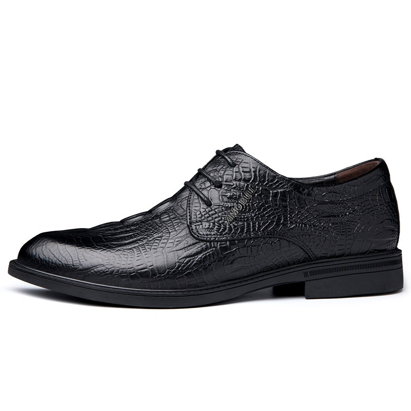 

XIMO BULL Мужские черные классические туфли с гладкой отделкой, цвет Black Smooth Finish